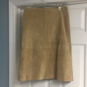 Camel Suede Skirt